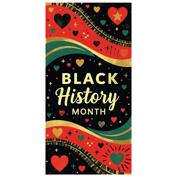 LUUFILx Black History Month Celebration Banner Backdrop for Events Vibrant Design Party Supplies Cultural Decorations Diversity Gathering Background Prop