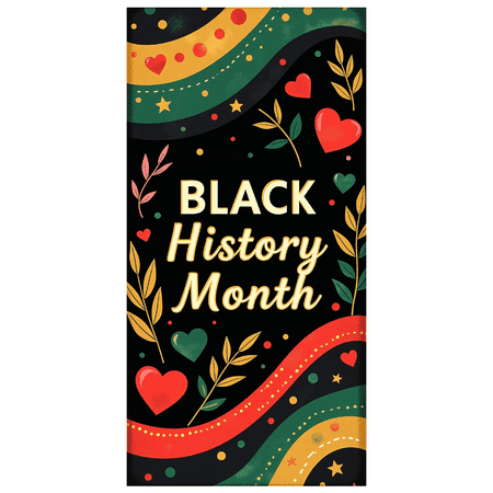 LUUFILx Black History Month Celebration Banner Backdrop for Events Vibrant Design Party Supplies Cultural Decorations Diversity Gathering Background Prop