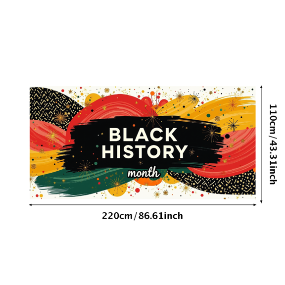 LUUFILx Black History Month Festive Backdrop Banner Vibrant Background Decorations Party Supplies Celebration Event Photography Props