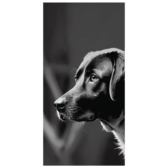 LUUFILx Black and White Labrador Dog Portrait Banner Party Decorations Backdrop Photography Props