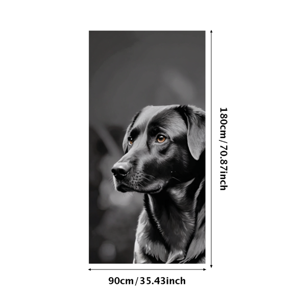 LUUFILx Black and White Labrador Dog Portrait Banner Party Decorations Backdrop Photography Props