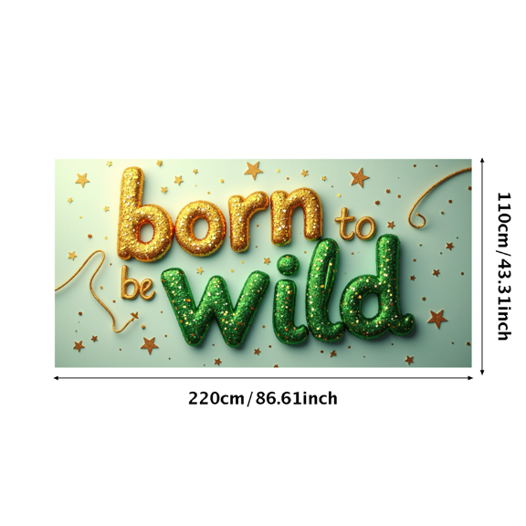 LUUFILx Born to be Wild Backdrop Banner Party Decorations Jungle Theme Birthday Photo Booth Background Celebration Props Event Supplies Festive Decor