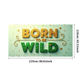 thumbnail image 1 of LUUFILx Born to be Wild Backdrop Banner Party Decorations Jungle Theme Birthday Photo Booth Background Celebration Props Event Supplies Festive Decor, 1 of 8