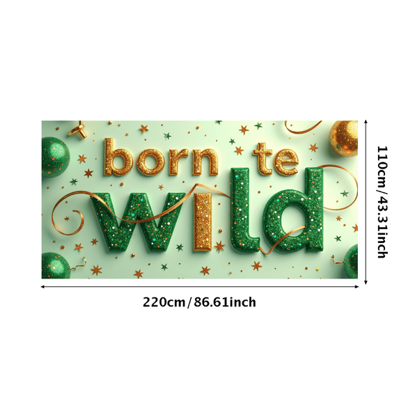 LUUFILx Born to be Wild Backdrop Banner Party Decorations Jungle Theme Birthday Photo Booth Background Celebration Props Event Supplies Festive Decor