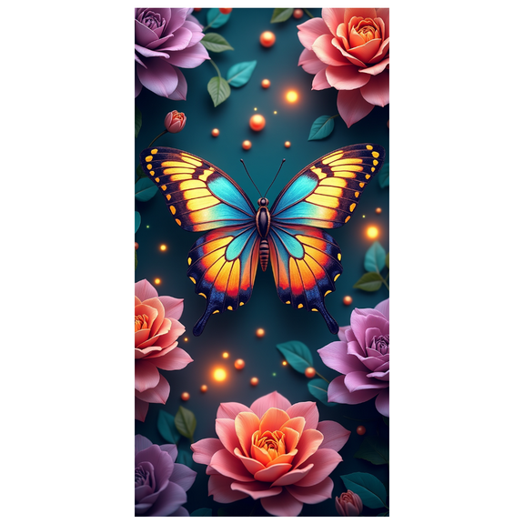 LUUFILx Butterfly Backdrop Decoration Large Butterfly Banner for Birthday Party Background Photoshoot Decorations Valentines Day Photography Props