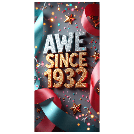 LUUFILx Celebration Backdrop Banner Sparkling Gold Lettering Background Party Supplies Event Decoration Photography Props Colorful Confetti Ribbons