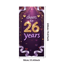 LUUFILx Celebration Banner Cheers to 26 Years Anniversary Party Supplies Background Decorations Backdrop for Event Photography Props Milestone Celebration