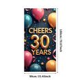 thumbnail image 1 of LUUFILx Cheers 30 Years Anniversary Backdrop Birthday Party Celebration Banner Decorations Event Supplies Balloon Props Photography Background, 1 of 7