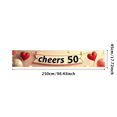 thumbnail image 1 of LUUFILx Cheers to 50 Years Backdrop Banner Gold and Red Heart Decorations Celebration Milestone Party Supplies Photo Props Anniversary Decor Background, 1 of 8