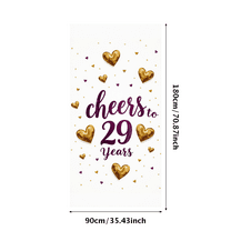 LUUFILx Cheers to 29 Years Birthday Backdrop Banner Party Supplies Celebration Anniversary Decoration Party Event Background Photography Props