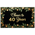 thumbnail image 1 of LUUFILx Cheers to 40 Years Banner Backdrop Anniversary Floral Party Decoration Photography Props Background Celebration Supplies Event, 1 of 8
