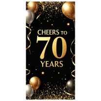 LUUFILx Cheers to 70 Years Banner Birthday Decoration Party Supplies Backdrop Photography Props Celebration Decor Background Anniversary Decors