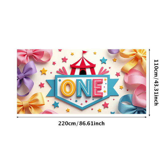 LUUFILx Circus Carnival Theme Birthday Party Decoration Backdrop Durable Colorful Banner Perfect for Photoshoot Celebration Photo Decorations Baby Showers