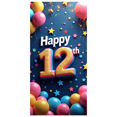 thumbnail image 1 of LUUFILx Colorful 12th Birthday Backdrop Banner with Star Elements Happy Birthday Party Supplies Decors Photography Props for Celebration Event Photo Booth Decorations, 1 of 7