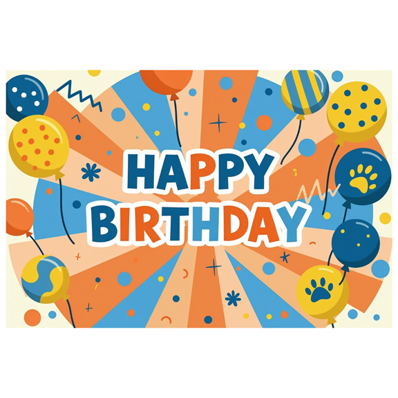 LUUFILx Colorful Balloon Themed Happy Birthday Banner Party Decoration Background Backdrop Photography Props