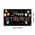 thumbnail image 1 of LUUFILx Colorful Balloon and Star Themed Happy Retirement Banner Party Decoration Backdrop Photography Props, 1 of 6