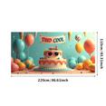 thumbnail image 1 of LUUFILx Colorful and Fun Banner for Second Birthday Bash Two Cool Theme Party Supplies Background Decoration Backdrop for Photography Props Birthday Party Decorations, 1 of 8