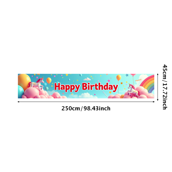 LUUFILx Colorful Happy Birthday Banner Backdrop for Kids Party Celebration Background Decorations Photography Props Party Supplies Event Decor Fun Festive