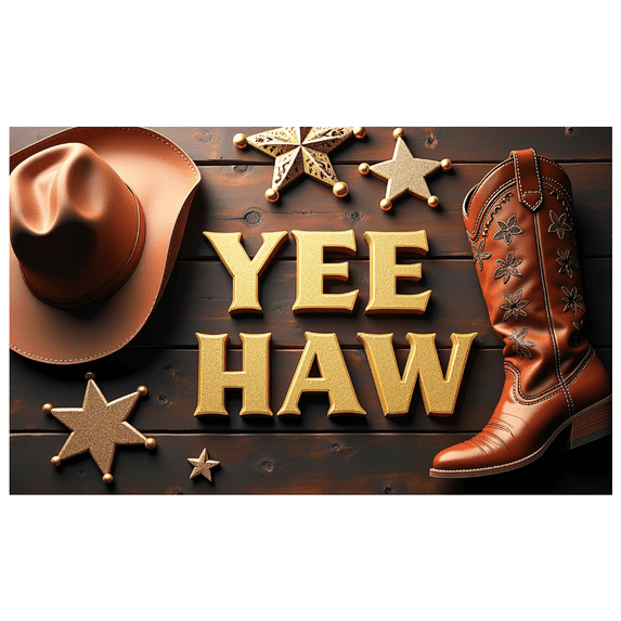 LUUFILx Cowboy Theme Party Western Backdrop Banner Photography Props Yee Haw Birthday Decoration Party Supplies Western Event Decorations