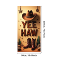 thumbnail image 1 of LUUFILx Cowboy Western Yee Haw Banner Backdrop Wall Background Decoration for Birthday Party Western Theme Photography Props Country Event Supplies Cactus Boots Hat, 1 of 1