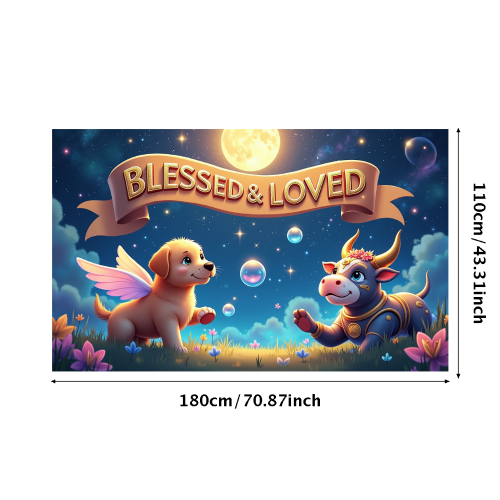 LUUFILx Cute Cartoon Animal Themed Banner 60 Years Blessed and Loved ...