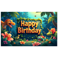 thumbnail image 1 of LUUFILx Dinosaur Jungle Happy Birthday Backdrop Banner Photography Props Birthday Party Decorations Event Background for Kids Celebration Decors, 1 of 7