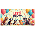 thumbnail image 1 of LUUFILx Dog Party Themed Backdrop Banner Colorful Balloon Animals Decoration Background for Puppy Birthday Party Celebration Supplies Let's Pawty Photo Booth Decor, 1 of 6