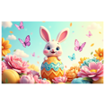 thumbnail image 1 of LUUFILx Easter Bunny Flower Banner Backdrop Spring Party Decor Egg Decorations Birthday Happy Photography Props Background Banners Baby Shower, 1 of 8