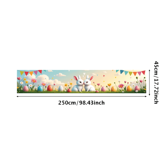 LUUFILx Easter Bunny Flower Banner Backdrop Spring Party Decor Egg Decorations Birthday Happy Photography Props Background Banners Baby Shower