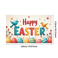 thumbnail image 1 of LUUFILx Easter Celebration Party Decoration Happy Easter Banner Background with Colorful Bunnies Eggs Spring Backdrop for Photography Props Festive Decor, 1 of 8