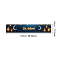 thumbnail image 1 of LUUFILx Eid Mubarak Banner Moon Stars Hanging Lanterns Mosque Festive Backdrop Decoration Celebrations Muslim Event Printing Party Supplies Photography Props, 1 of 8