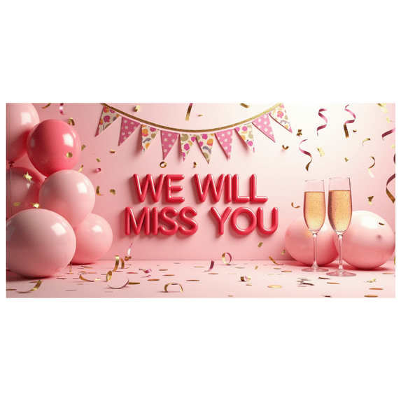 LUUFILx Farewell Military Banner We Will Miss You Backdrop Decor Party Supplies Celebration Event Decoration Backdrop Banner Photography Props