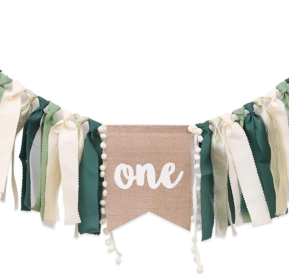 LUUFILx First Birthday High Chair Banner One High Chair Banner Boy Wild ...