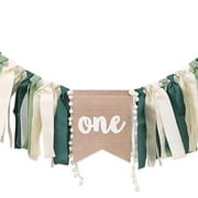 LUUFILx First Birthday High Chair Banner One High Chair Banner Boy Wild One Birthday Decorations 1st Birthday Banner Jungle Theme Highchair Garland Decoration for Boy Girl Birthday Party Decorations