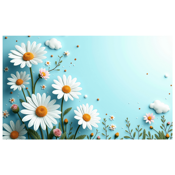 LUUFILx Floral Daisy Backdrop Decoration Banner Summer Garden Party Background Photography Props Event Wall Hanging Wedding Spring Display Decor