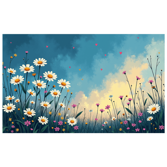 LUUFILx Floral Daisy Backdrop Romantic Garden Wall Decoration for Wedding Party Photography Background Scenic Backdrop Banner Event Decors Anniversary