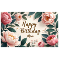 thumbnail image 1 of LUUFILx Floral Happy Birthday Backdrop Banner Elegant Peony Decoration for Birthday Party Supplies Background Photography Props Festive Celebration Decor, 1 of 8
