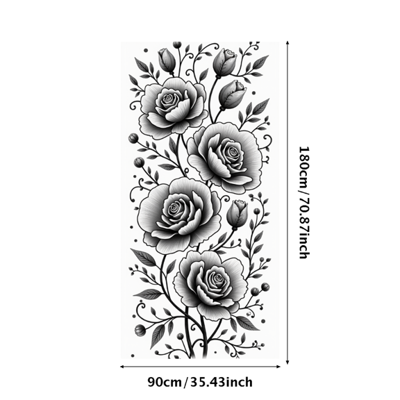LUUFILx Floral Rose Backdrop Banner Hanging Decor Wedding Party Photo Booth Background Photography Props Decorative Banners Romantic Wall Decor Event