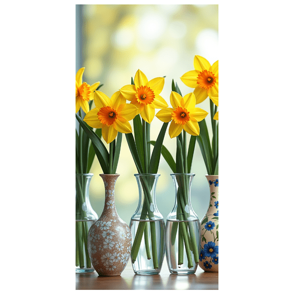 LUUFILx Floral Vase Banner Backdrop Decor Photography Background Wall Art Display Showcase Event Photography Studio Decorative Setting Customized Prints
