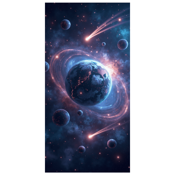 LUUFILx Galaxy Space Banner Backdrop Cosmic Universe Birthday Party Decorations Planet Scene Themed Background Photography Props Stars Astronomy Event Decor