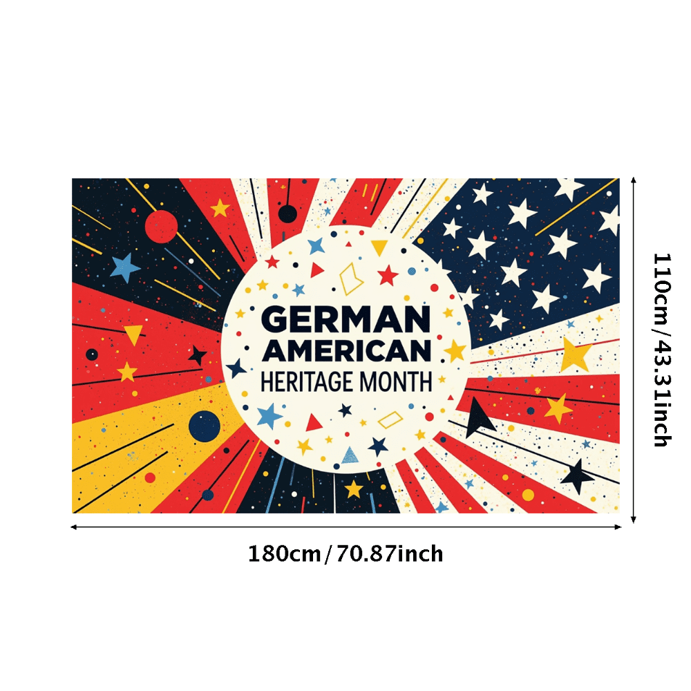 LUUFILx German American Heritage Month Backdrop Banner Stars Stripes ...