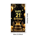 thumbnail image 1 of LUUFILx Glamorous 21st Birthday Banner with Crown Cake Background Decor Party Supplies for Birthday Celebrations Photography Props and Backdrop Decors, 1 of 8