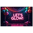 thumbnail image 1 of LUUFILx Glow Party Neon Sign Let's Glow Banner Colorful Balloons Backdrop Perfect for Party Decorations Birthday Celebration Photography Props Background, 1 of 7