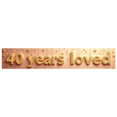 thumbnail image 1 of LUUFILx Golden 40 Years Loved Banner Background Backdrop Birthday Party Decorations Anniversary Photography Props Celebration Supplies, 1 of 7