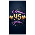 thumbnail image 1 of LUUFILx Golden Anniversary Backdrop Cheers to 95 Years Background Birthday Decorations Party Supplies Photo Props Celebrations Banner Customizable Design, 1 of 8