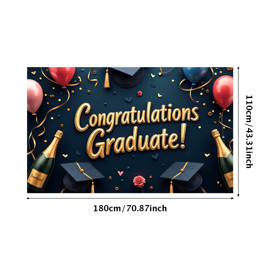 LUUFILx Graduation Celebration Backdrop Banner Congratulatory Party ...