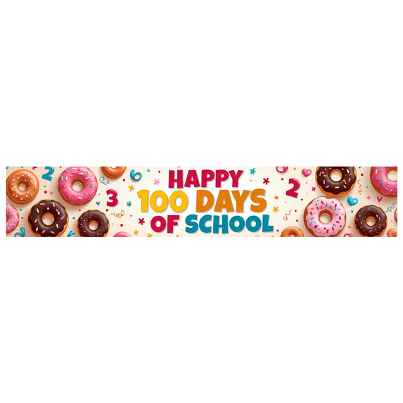 LUUFILx Happy 100 Days of School Banner Classroom Decor Festive Backdrop School Celebration Decoration Party Supplies Photography Props Event Background