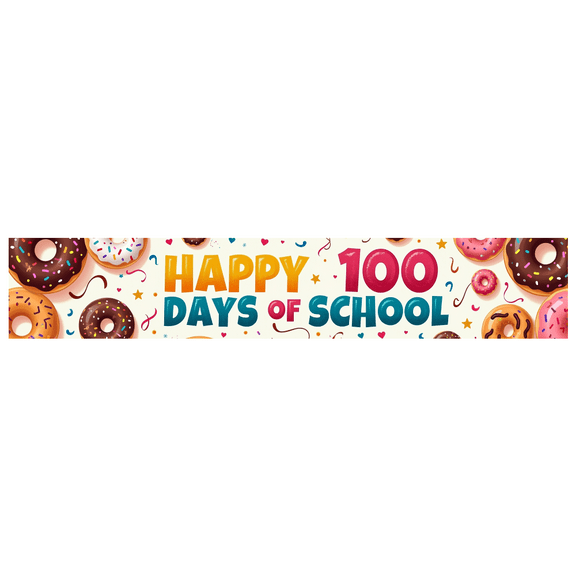 LUUFILx Happy 100 Days of School Banner Classroom Decor Festive Backdrop School Celebration Decoration Party Supplies Photography Props Event Background