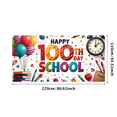 thumbnail image 1 of LUUFILx Happy 100th Day of School Banner Backdrop for Classroom Decorations Celebration Party Supplies Photography Props School Event Background, 1 of 8
