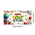 thumbnail image 1 of LUUFILx Happy 100th Day of School Banner Celebration Decorations Colorful Backdrop School Party Supplies Classroom Event Background Photography Props, 1 of 8